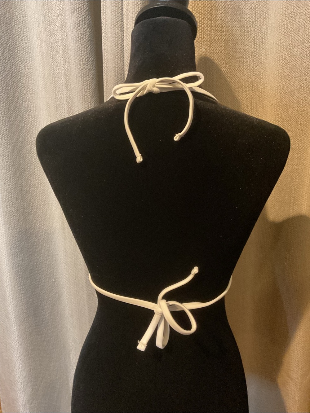 NWT Wild Fable White Triangle Bikini Top - Adjustable Halter Straps XXS - Picture 3 of 5